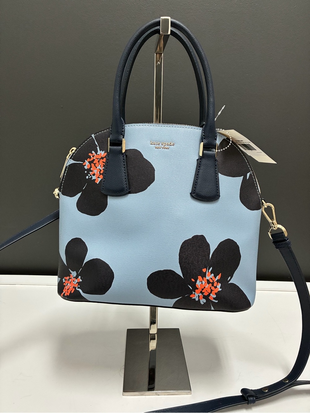 kate spade Sky Blue Floral Dome Satchel
